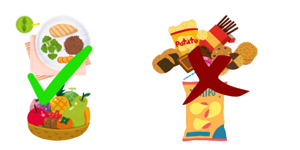 healthy vs unhealthy food